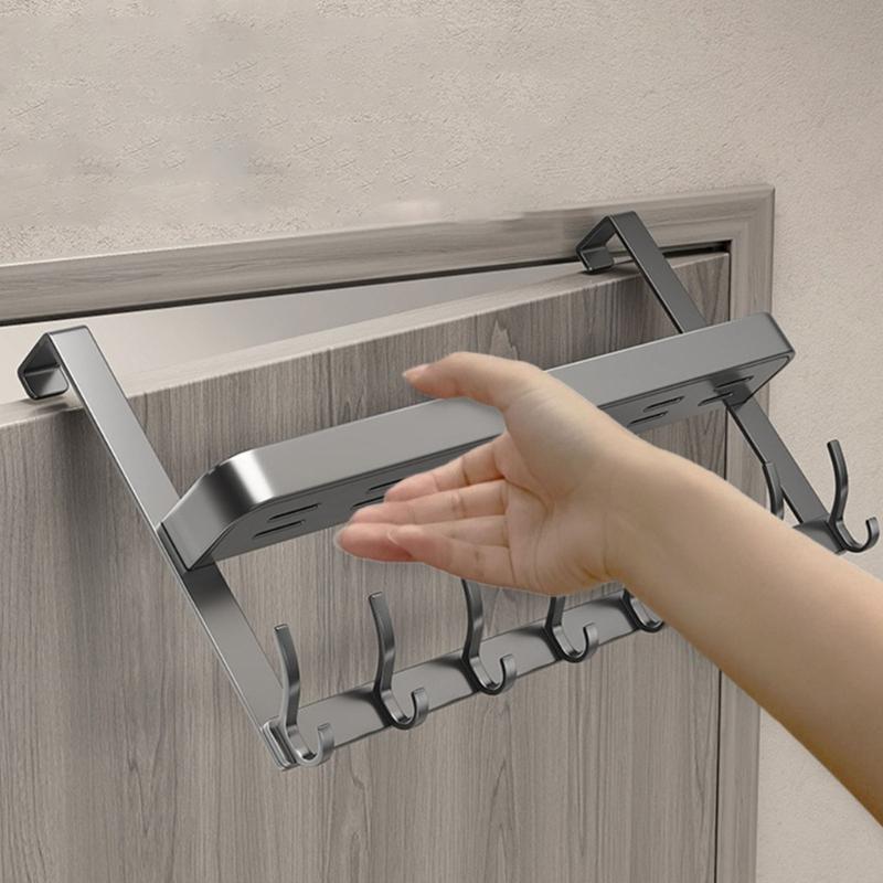 Door Back Hooks For Hanging Coat Bags Towels Heavy Duty Rustproof Over The Door Hanger Organizers Space Saving Home Storage