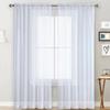 1/2Pcs Rod Pocket Voile Sheer Curtain Door Drape Shades  Living Room Bedroom Kitchen Decoration
