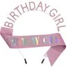 Sparkly Tiaras Birthday Girl Headband Sash Set Sparkling Tiaras Hair Hoop
