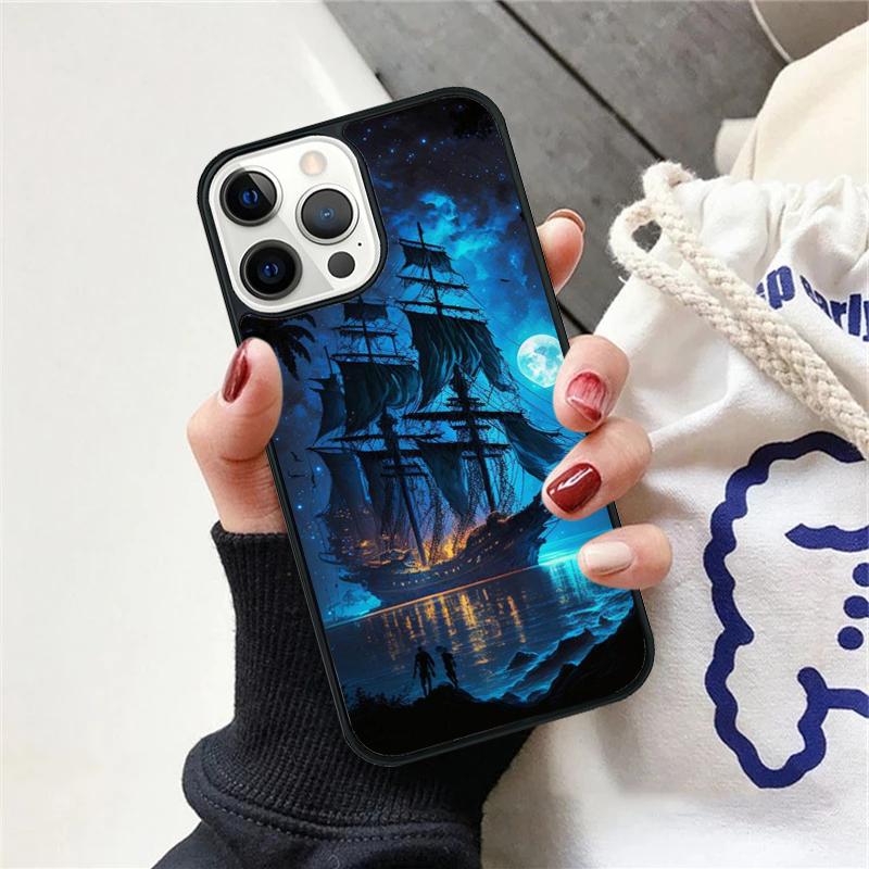 Sailing Pirate Ship Phone Case Cover For iPhone 17 Air 12 Plus Max for iPhone 17 Air 15 16 11 13 14 Pro Max Fundas