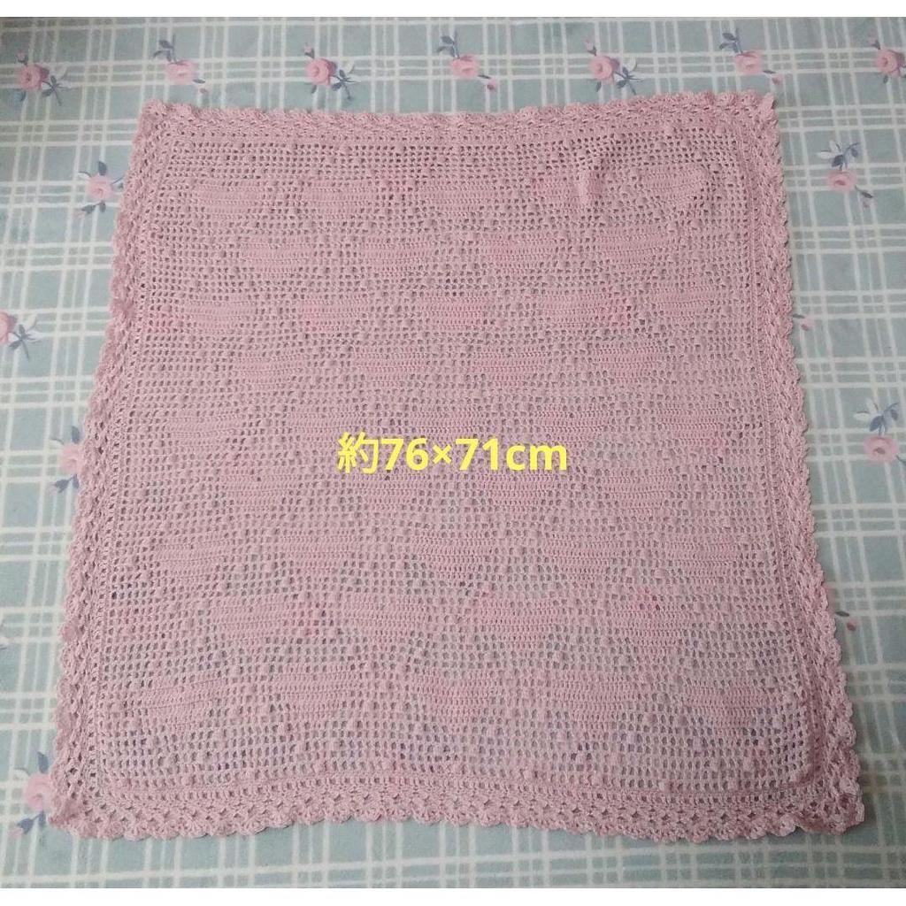 Used Merino wool heart pattern baby blanket swaddle