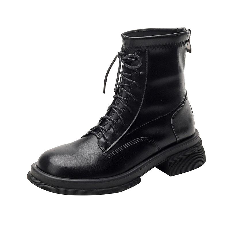 Осенние и зимние женские одинарные ботинки в британском стиле — фото 6