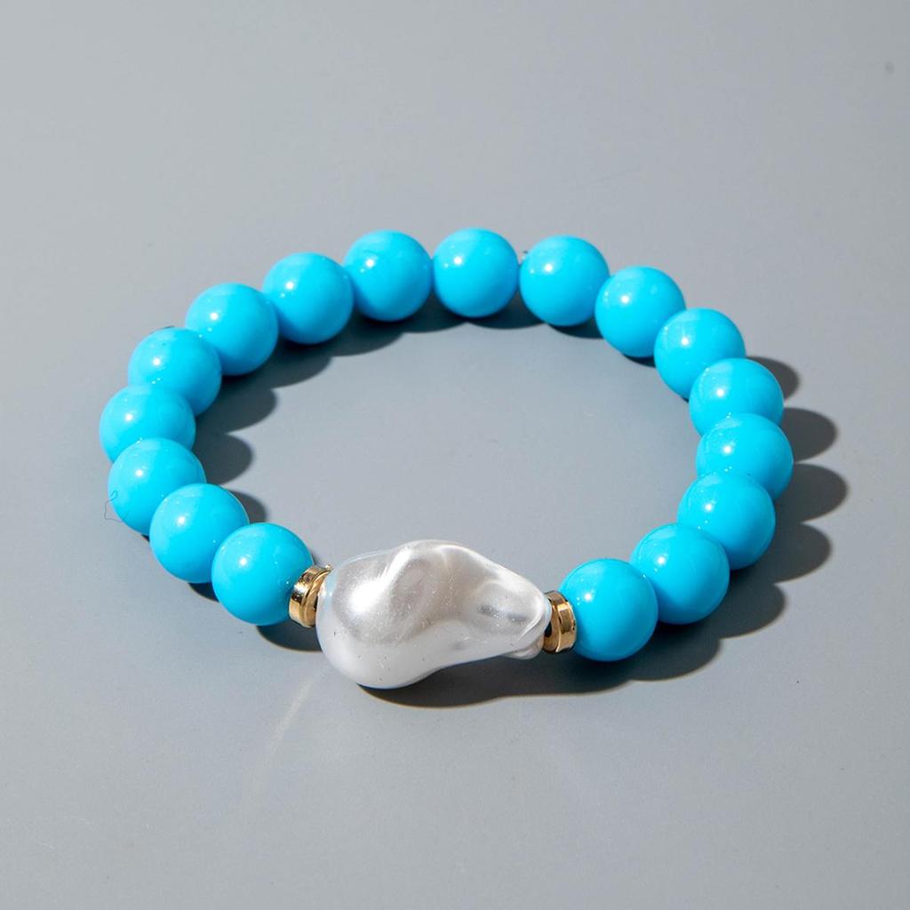 Summer New Colorful Multi Piece Pearl Acrylic Beaded Bracelet, Women's Jewelry Creative Personalized Bracelet