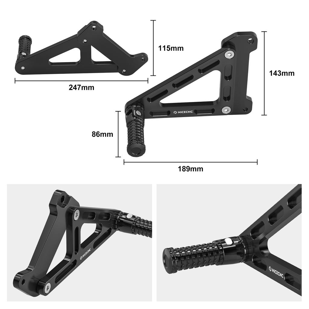 For KTM EXC 300 EXCF 350 EXC 450 XCW XCFW 2024-2025 SX 125 SXF 250 SXF 450 XC XCF 2023-2025 Passengers Foot Peg Footrest Bracket
