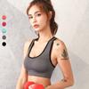 Fattened large-size hollow vest type exercise Spring and Autumn Yoga running high-intensity shock-proof exercise text