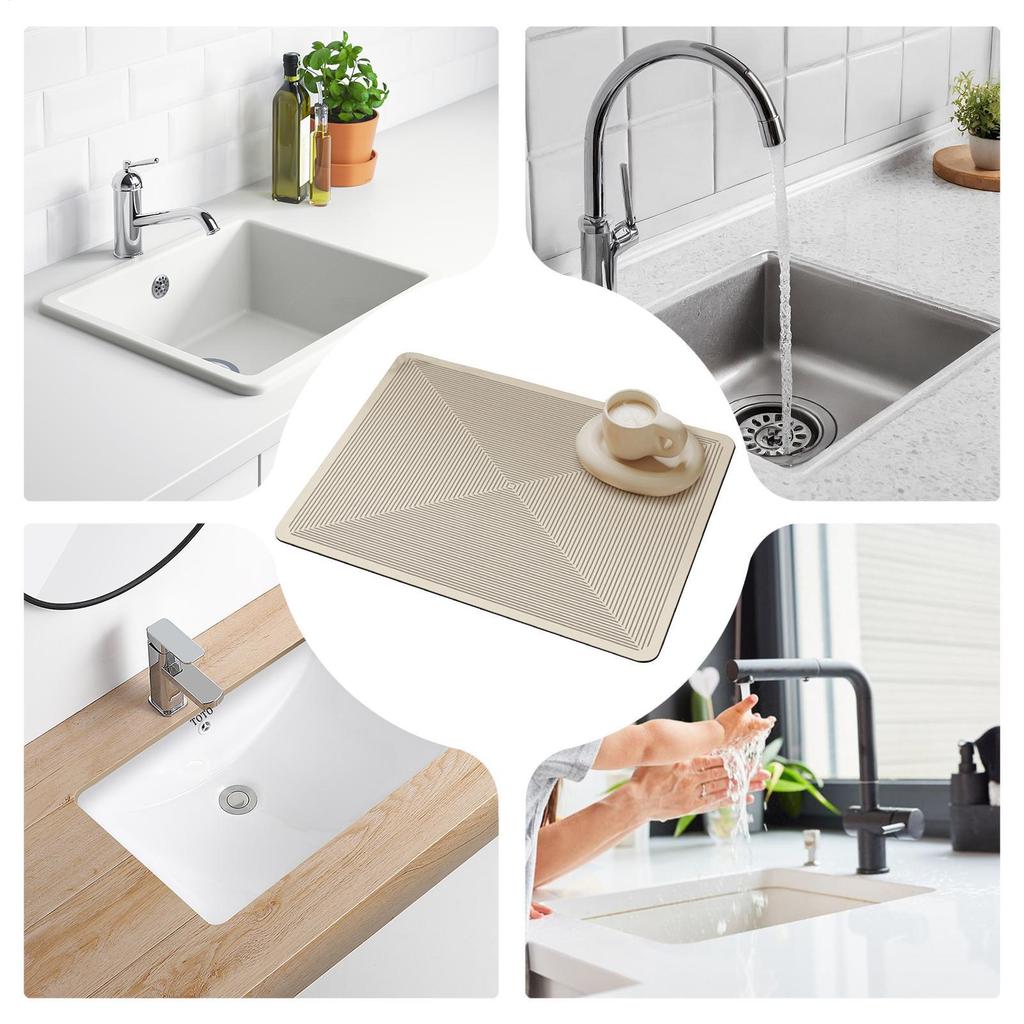 Dish Drying Mat Washable Kitchen Gadgets Super Absorbent Draining Mat For Cabinet Bathroom Cups Dining Table Tea Restaurant