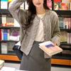 Autumn and winter new cardigan sweater women's retro loose small long-sleeved women's knitted top jacket