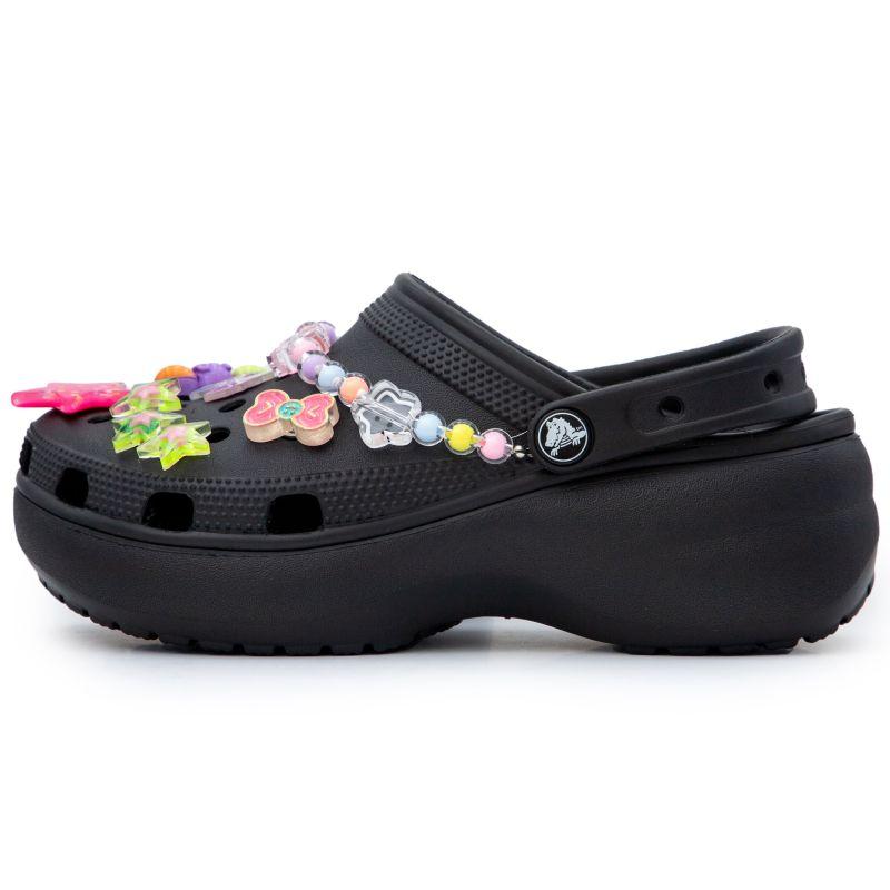 

Crocs Classic Platform Clog Sweet Party Cute and Easy to Match Hole Shoes Women s Black 38-39 чёрный