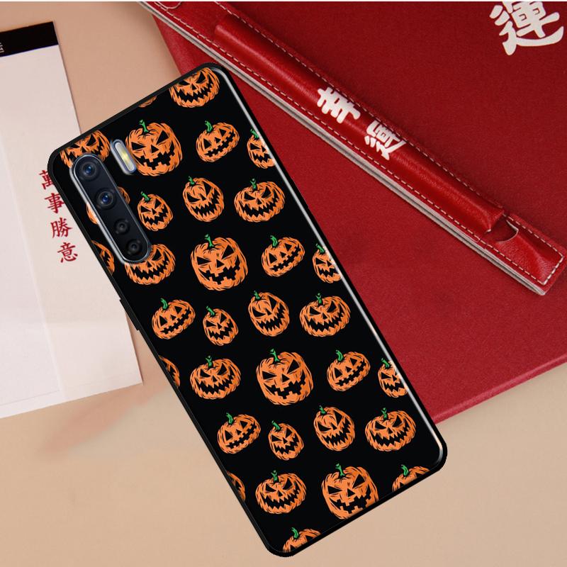 Autumn Leaves Pumpkin Halloween Case For Oppo A78 A38 A80 A60 A40 A18 A98 A58 A96 A76 A16 A94 A74 A54 A15 A17 A57 A77 A5 Pro