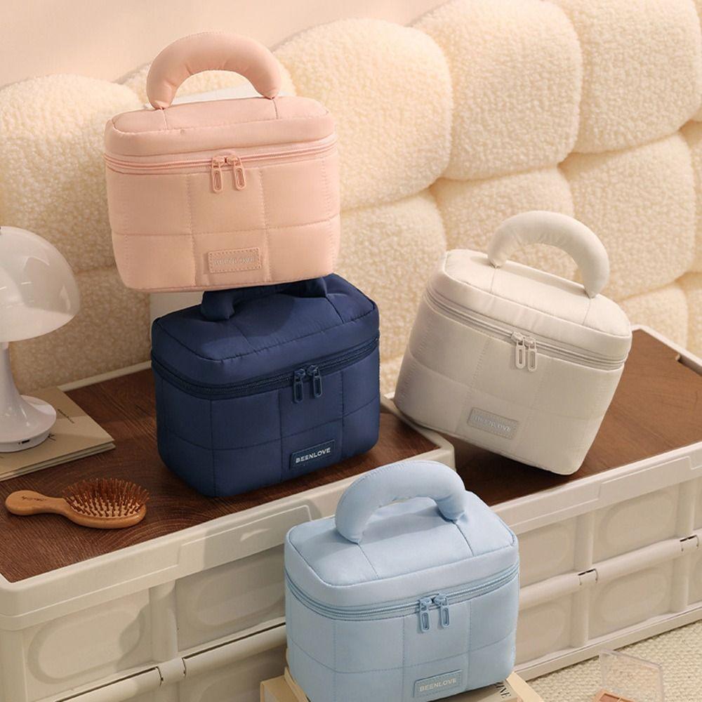 Large Capacity Makeup Bag Travel - Friendly Portable Makeup Organizer Multi - Compartment Multi-functional Cosmetic Bag