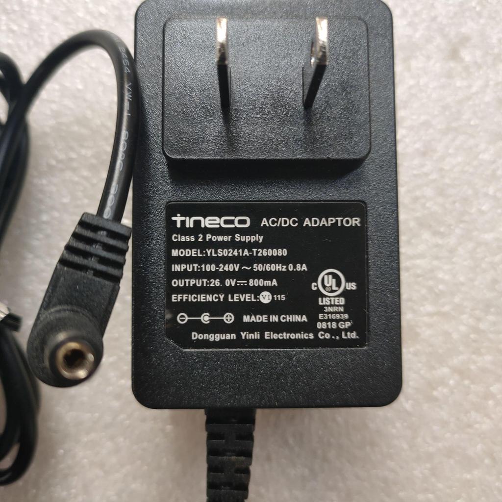 Original Tineco 26V, 0.8A Vacuum Cleaner Charger (Model S030-1B260080HC)