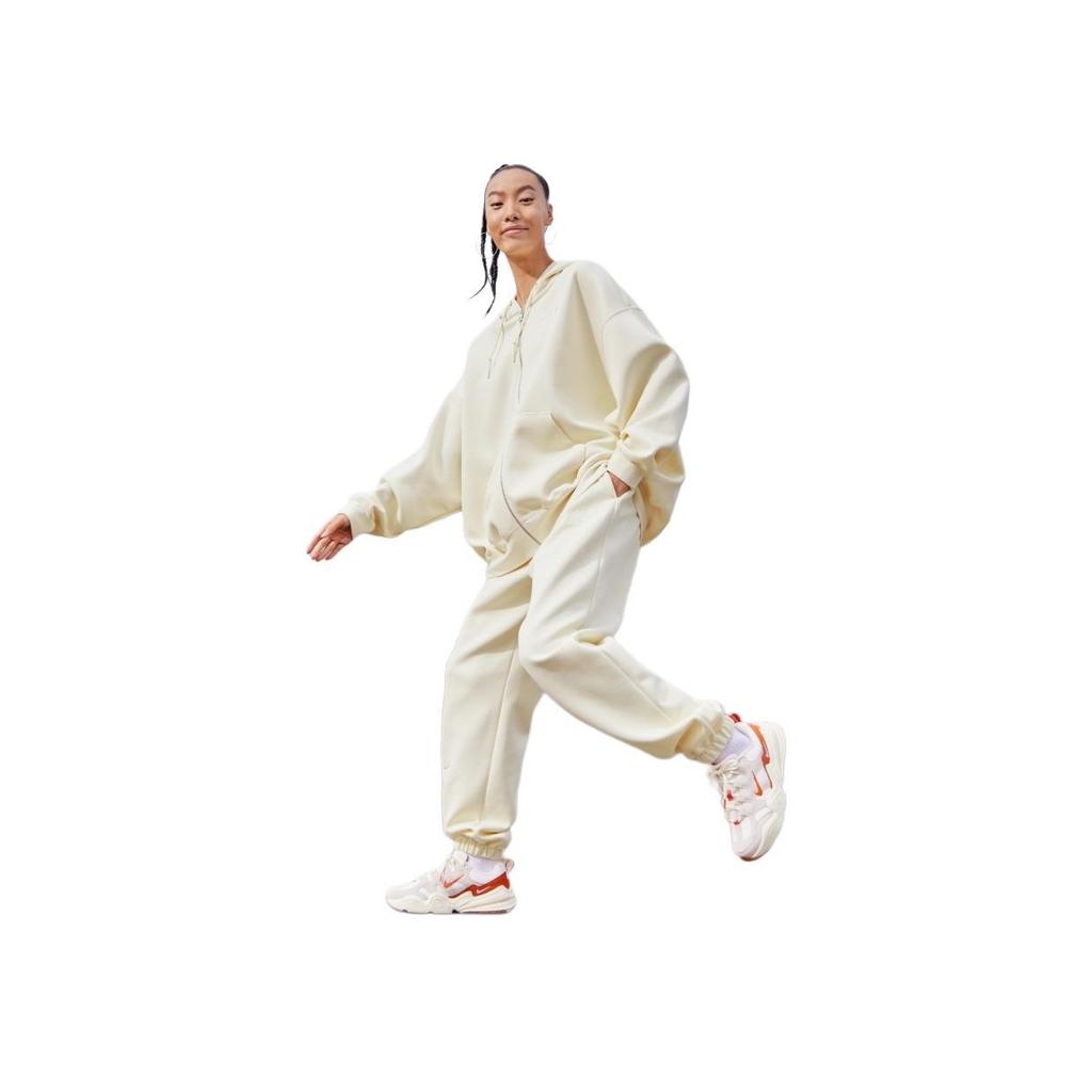 Nike Solid Color Casual Hooded Zip Jacket Women Jackets Coconut-Milk HF0422-113