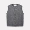 Spring New Women's Clothing Daily Commute Style Knitted round Neck Button Sleeveless Vest Waistcoat 2893141