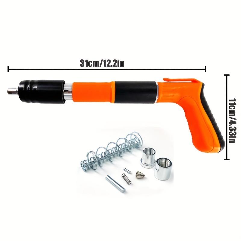 Heavy-Duty 5-Speed Adjustable Nail Gun - Quiet, Fast-Firing, Easy Assembly for Concrete/Steel/Gypsum Walls, DIY & Renovation (Nails Not Included)