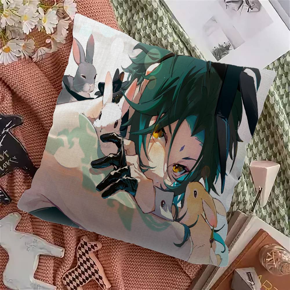 

Genshin Impact Xiao Pillow Cushion Cover Pillowcase Living Room Sofa Home Decor Customized 12x12Inch