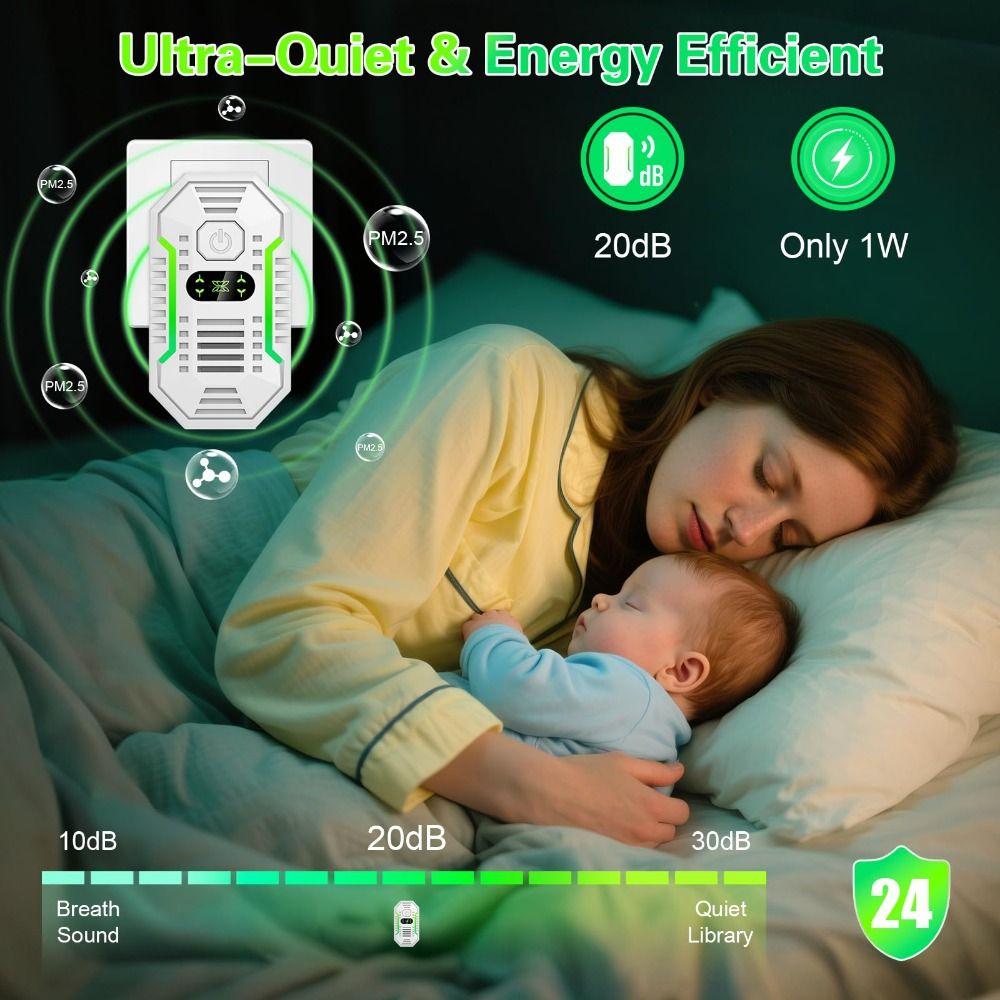 Small Air Purifier Portable Plug-In Air Purifier Odor Removal Air Cleaner  Home