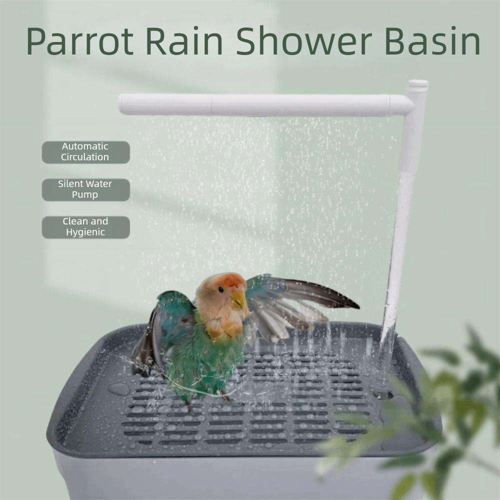 USB Electric Automatic Bird Bath Low-Noise Design Bird Shower Fountain  for African Grey