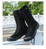 Men's Casual Canvas Boots  Autumn High Top Boots Fashion Outdoor Non-slip Hiking Boots Men Lace Up Casual Ankle Botas