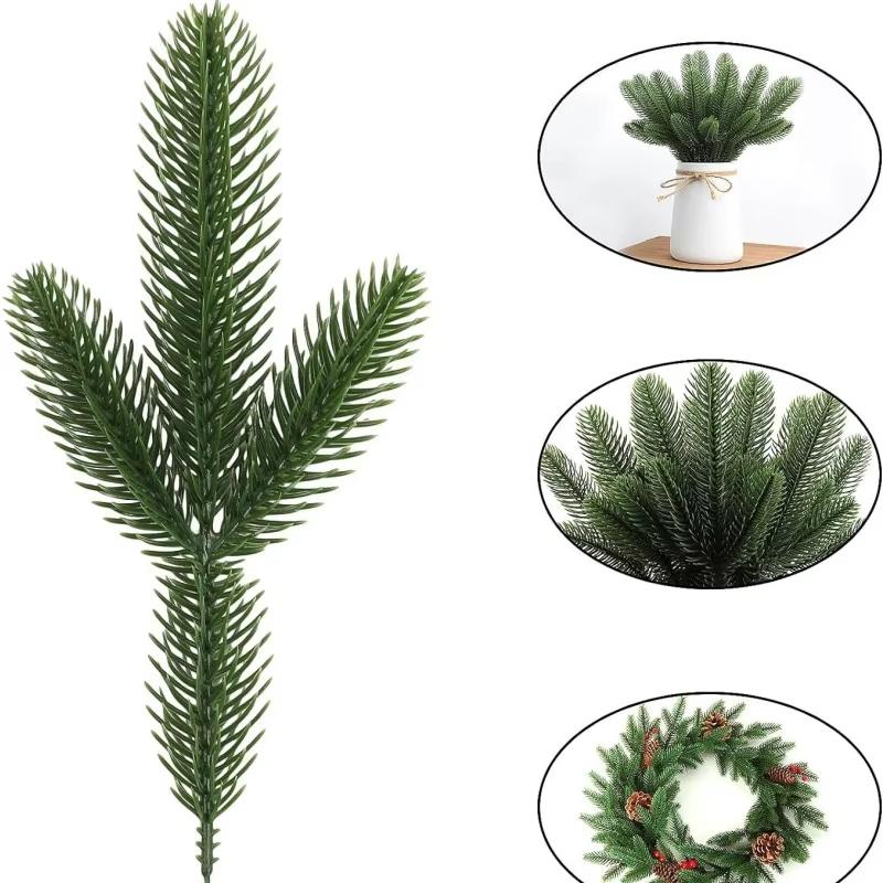 5/10pcs Artificial Pine Branches Plants Home Xmas Tree Decoration DIY Gifts Wreath Fake Plants Accessories
