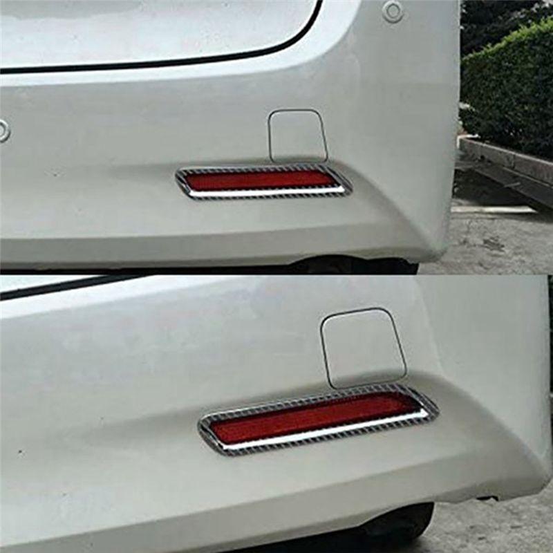 Authentic 1 Pair Fog Light Cover Rear Bumper Reflector Cover Car Carbon Fiber For Toyota Alphard Vellfire 2015-