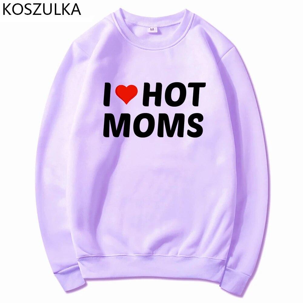 

Толстовка с капюшоном на день матери I Love MILFs, толстовки для мужа с надписью «I Heart MILFs», топы в стиле Харадзюку, большой свитшот унисекс, готическая одежда с круглым вырезом 3XL
