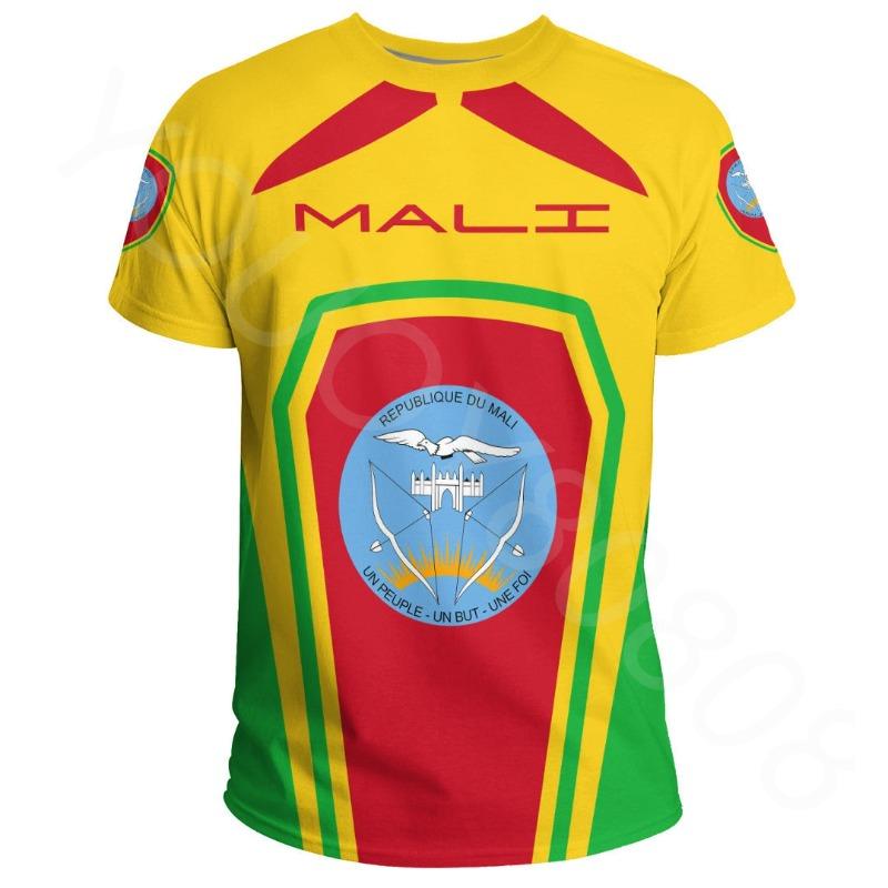 African Zone National Apparel Men s T-Shirt Printing Retro Loose Fashion New T-Shirts Mali Formula One T-Shirts S