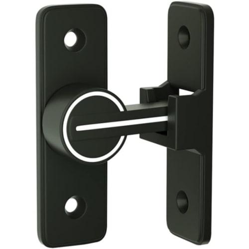 90 Degree Rotating Door Buckle, Fluorescent, Rotating Door Hasp Lock, Room Lock, Add-on Lock, Easy Installation (Black, 90 Degree)