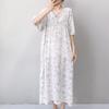 1011 new cotton and silk nightdress women's summer short-sleeved pajamas cartoon pony element long loose cotton silk skirt can be worn outside