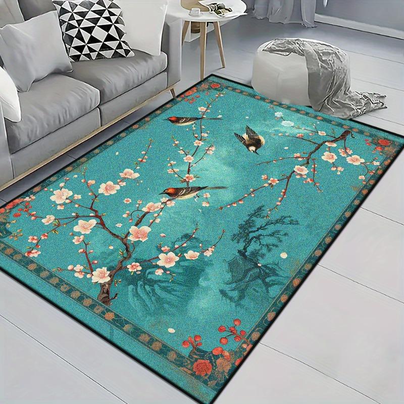 Chinese Style 3D Carpet Simple Bedroom Bedside Living Room Sofa Table Area Rug Anti-slip Soft Floor Mat Entrance Doormat