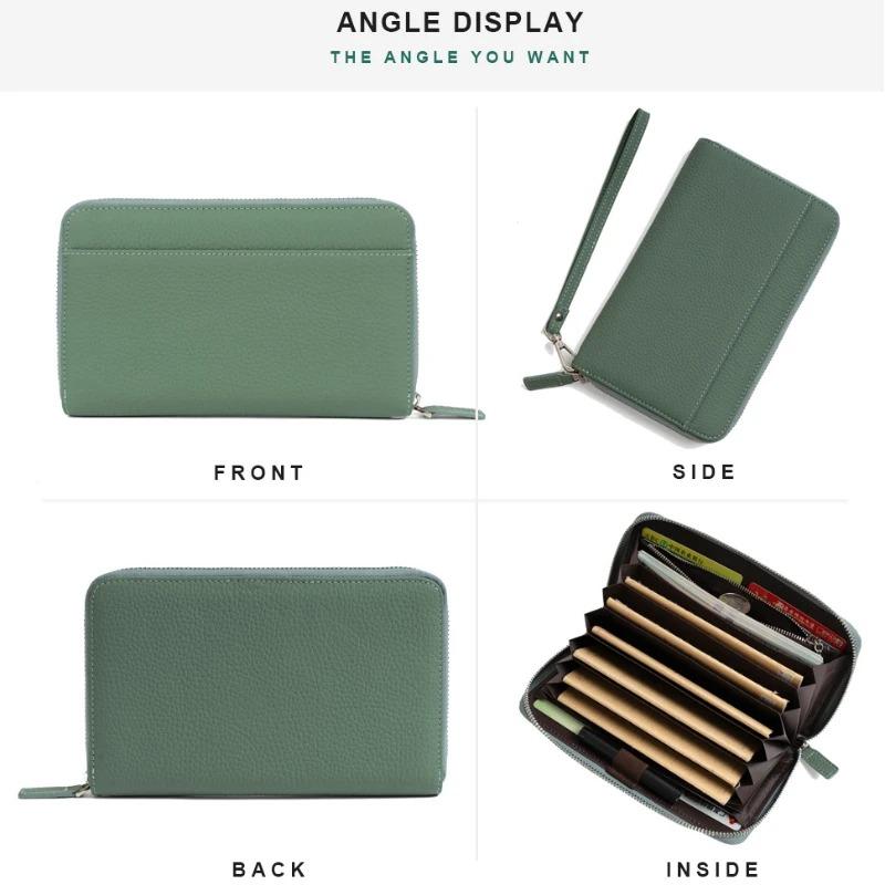 New Women's Wallet Top Cowhide Large Capacity Multi-Card Card holder Fashion Designer Luxury Clutch bags coin purse