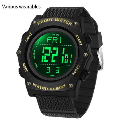 Elektronische Uhr Outdoor-Sportuhr Studentenuhr Wasserdicht Leuchtend Multifunktionale Elektronische Uhr