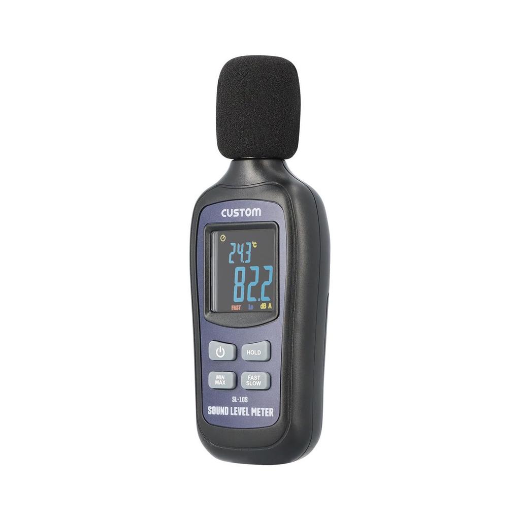 Custom SL-10S Digital Sound Level Meter 35.0-135.0dB Noise Decibel Tester with Temperature Measurement MAX/MIN Hold and Color LCD Backlight