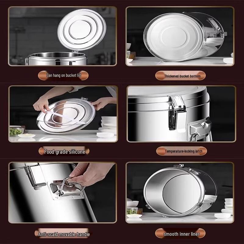 Xiyao 304 Stainless Steel Commercial Insulated Food & Soup Barrel