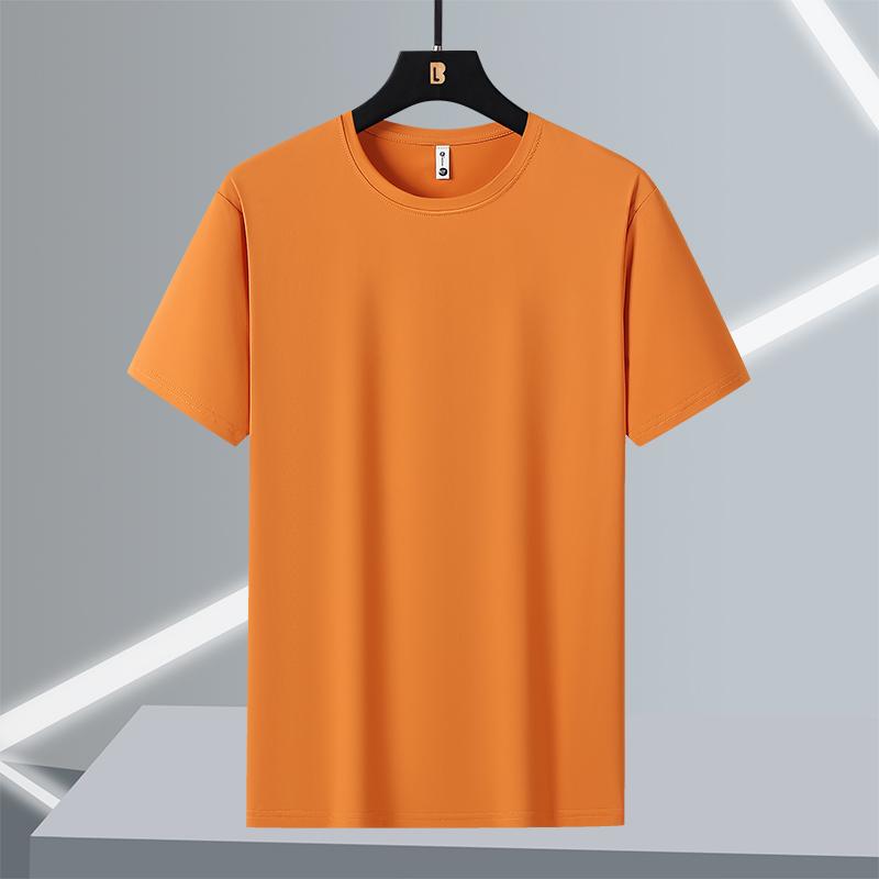 T-shirt Men's Short-sleeved Ice Silk Large Size Round Neck Quick-drying Stretch Short-sleeved T-shirt L-7XL