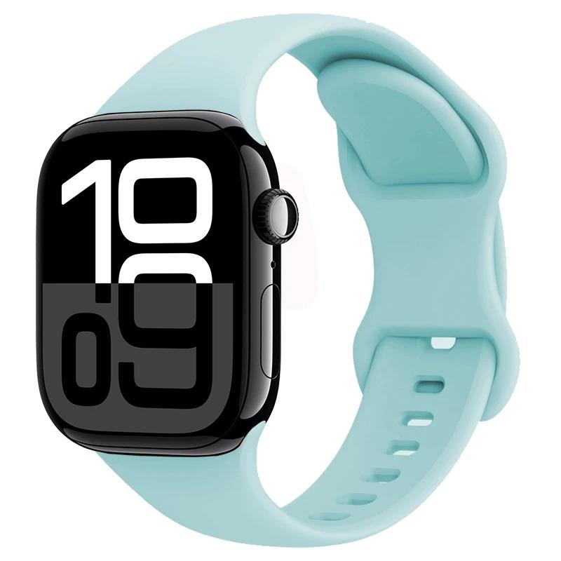 Silicone Strap for Apple Watch Band 45mm 41mm 44mm 40mm 49mm Series 10 46mm 42mm Bracelet for iWatch Ultra 9 8 7 6 5 4 SE2 Strap
