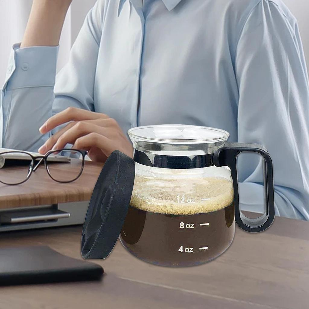 Clear Coffee Mug 16oz Glass Mugs for Hot Beverages Pot Drinking Cups with Lid for Hot Cold Beverage Milk Latte Cappuccino Water