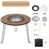 Outdoor Charcoal Grill Fire Pit Table Set