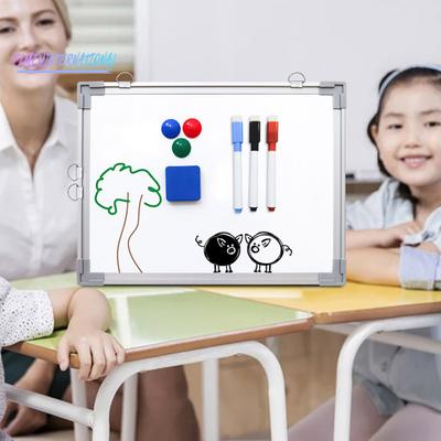 Tablica magnetyczna suchościeralna 40X30CM z haczykami-dwustronna, zawieszana na ścianie, nauczanie dzieci, planowanie zajęć w biurze, pisanie tablica ogłoszeń