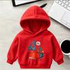 Fashion mechanical engineering vehicle printed children's sweatshirt-comfortable and warm,everyday hooded top for boys and girls