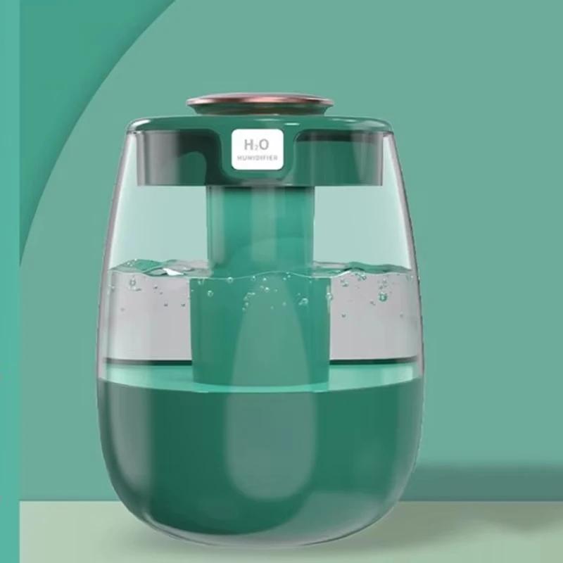 

Увлажнитель воздуха Typec Портативный настольный увлажнитель для спальни Большой распылитель Цифровой дисплей Светильник для ароматерапии Атомайзер Gitf зелёный