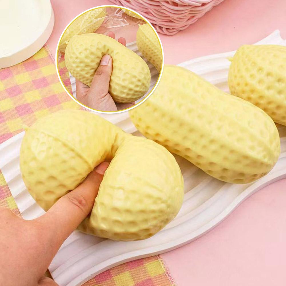 Jouet anti-stress simulant une cacahuète, Jouet pour soulager le stress, Jouet de décompression doux, Jouet à presser Fidget, Cadeaux pour fêtes