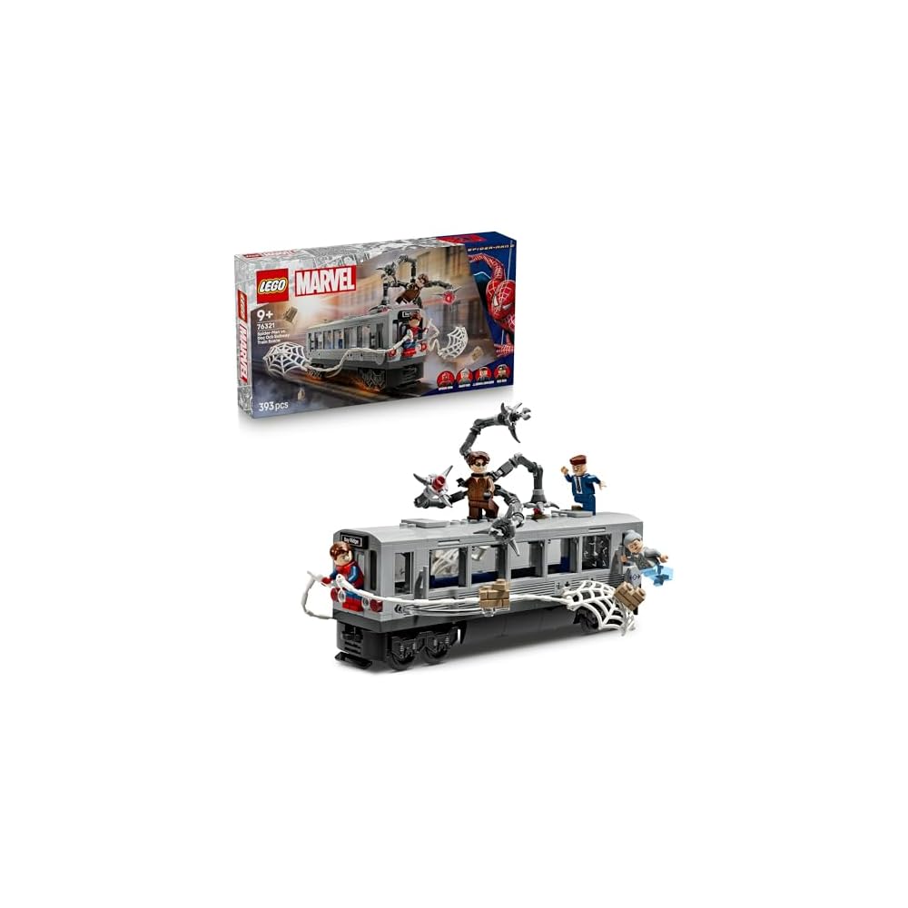 LEGO Marvel Spider-Man vs Doctor Octopus Subway Set Building Blocks Toy for Kids Ages 9-11