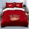 Detroit Logo Red Bedding Set Bedding Duvet Cover Set Duvet Cover Pillowcases  (1 * Duvet Cover 2 * Pillowcases, Without Duvet Insert)