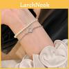 Zircon Star Charm Bracelet For Women With Geometric Pattern And Elegant Floral Details For Office Wear