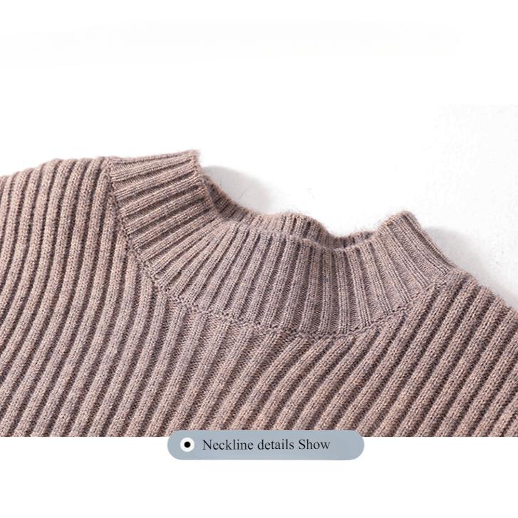 Ženy Dlouhý Zahuštěný Svetr Podzim Zima Volný Střední a starší Polovysoký výstřih Vycpaný spodní díl Matka Módní košile Topy