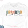 Custom Grandma T Shirt With Grandkids Names Personalized Vintage Streetwear Stretched Unisex Versatile Soft