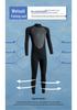 Men's and Women's Full Body 3/5mm Winter Wetsuit: Warm, Cold-Resistant, Sun-Protective for Swimming, Snorkeling, and Surfing.