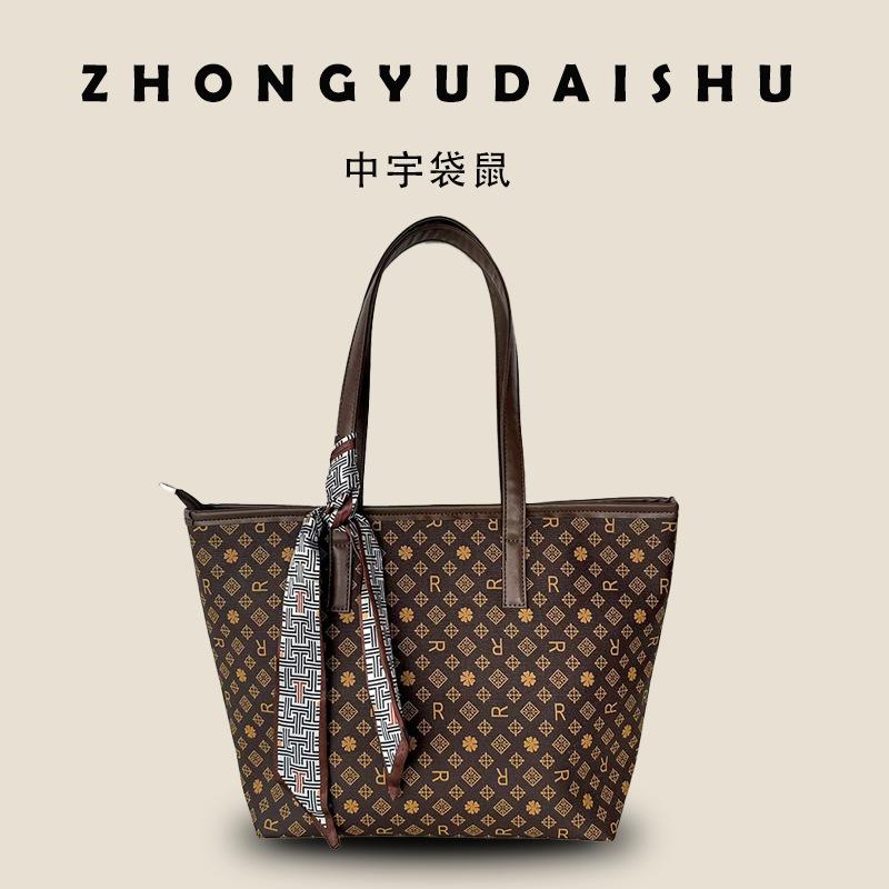 Europäischer und amerikanischer Stil Tragetasche große Kapazität Mode klassisch Pendler Umhängetasche vielseitig lässig große Tasche Damen