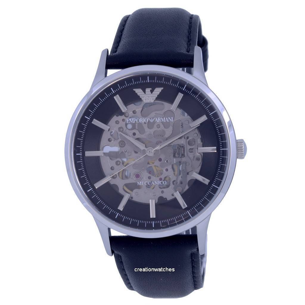 

Emporio Armani Скелет Кожа Черный Циферблат Автоматический AR60038 Мужские часы