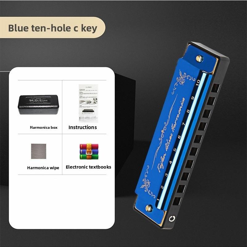 Fei Fan 10 Τρύπες Κλειδί C Φλογέρα Blues Για Αρχάριους Μουσικό Όργανο Δώρο
